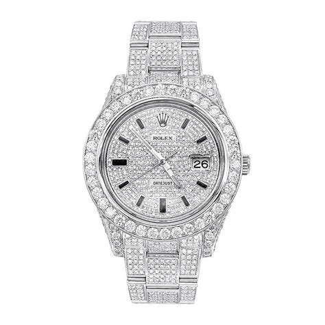 diamond encrusted rolex mens|rolex diamond bezel price.